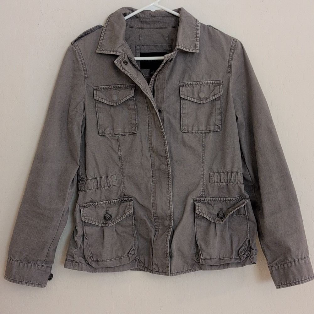Banana Republic Utility Charcoal Grey Jacket Coat Long Sleeve - Size S